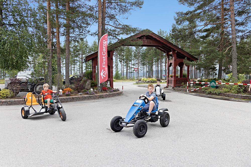 Pedal cars, a popular activity at First Camp Bø.