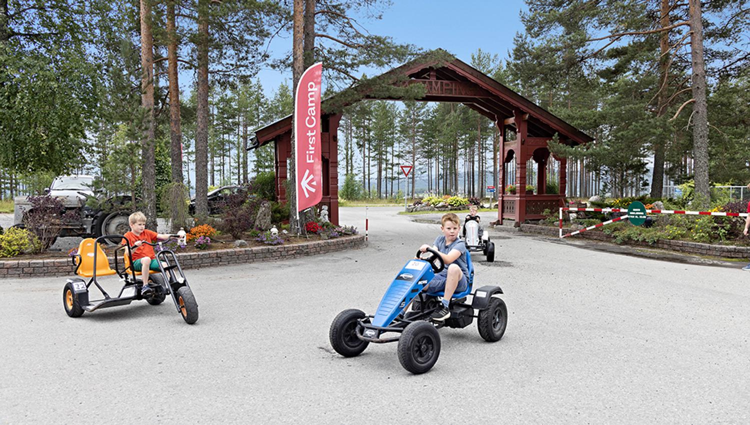Pedal cars, a popular activity at First Camp Bø.