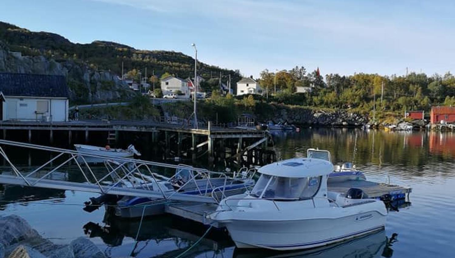 brygge med båter.