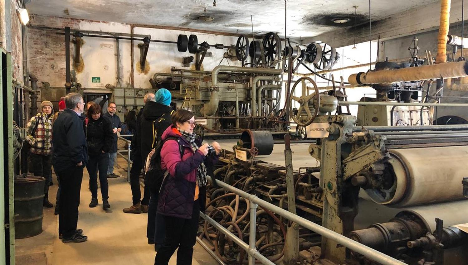 Inne på Klevfos industrimuseum