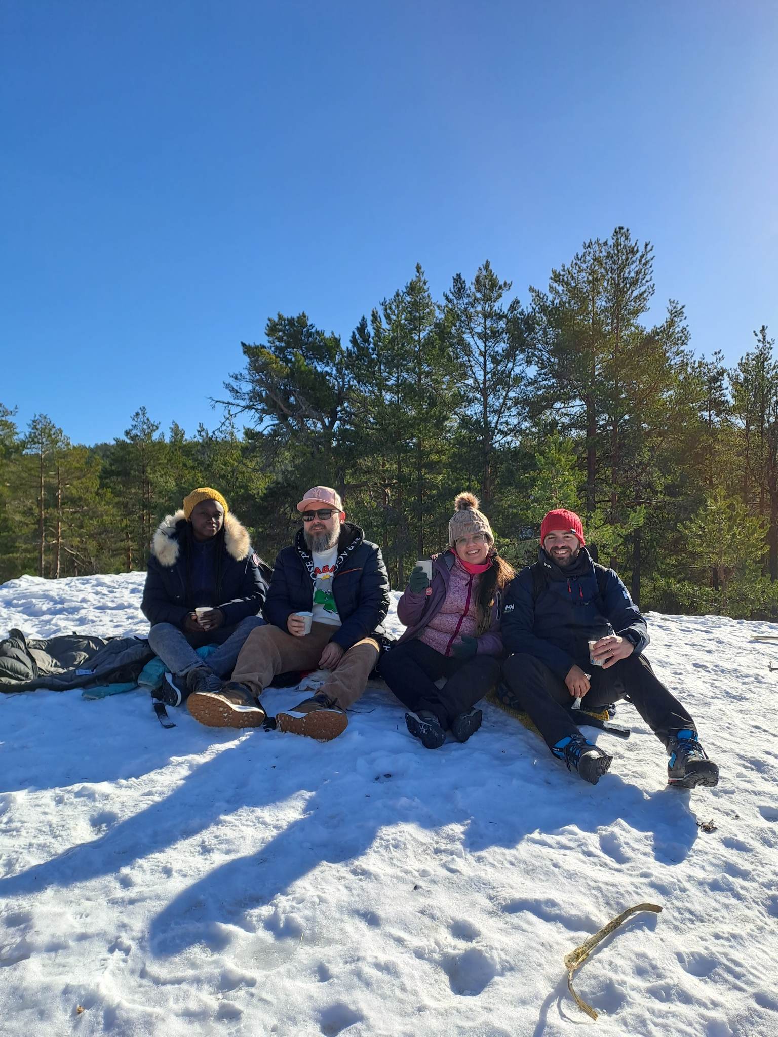 Group photo on snow
