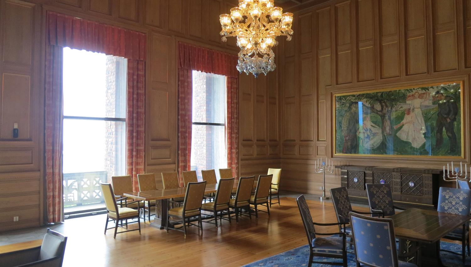 One of the rooms at Oslo City Hall