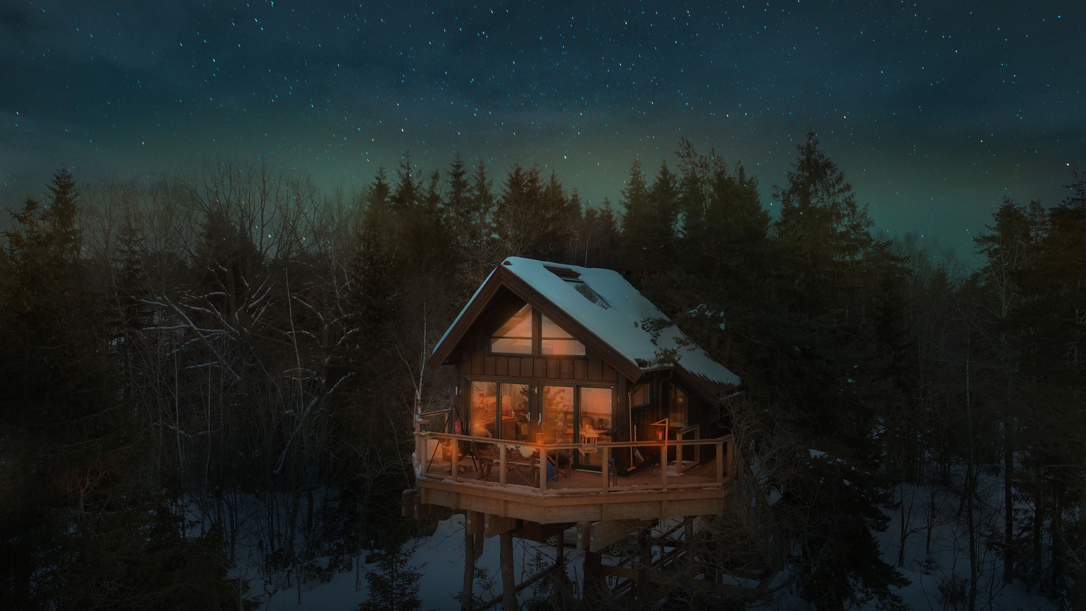 Fasade på kveldstid