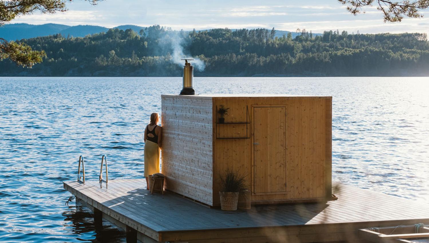 Heit Telemark sauna på Lien Gård