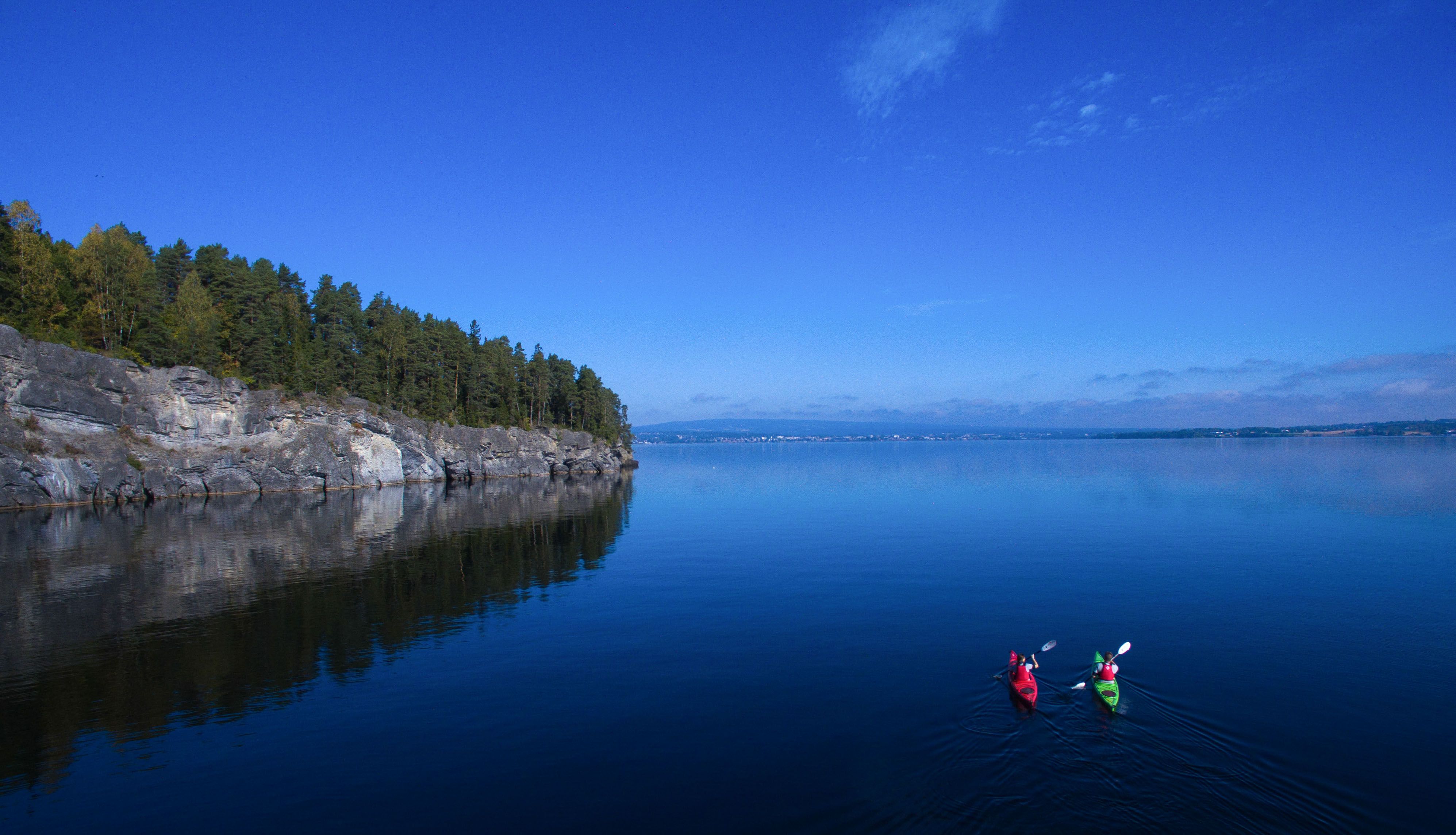 Kajakkpadling på Mjøsa