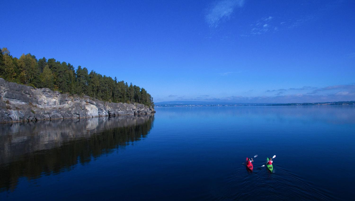 Kajakkpadling på Mjøsa