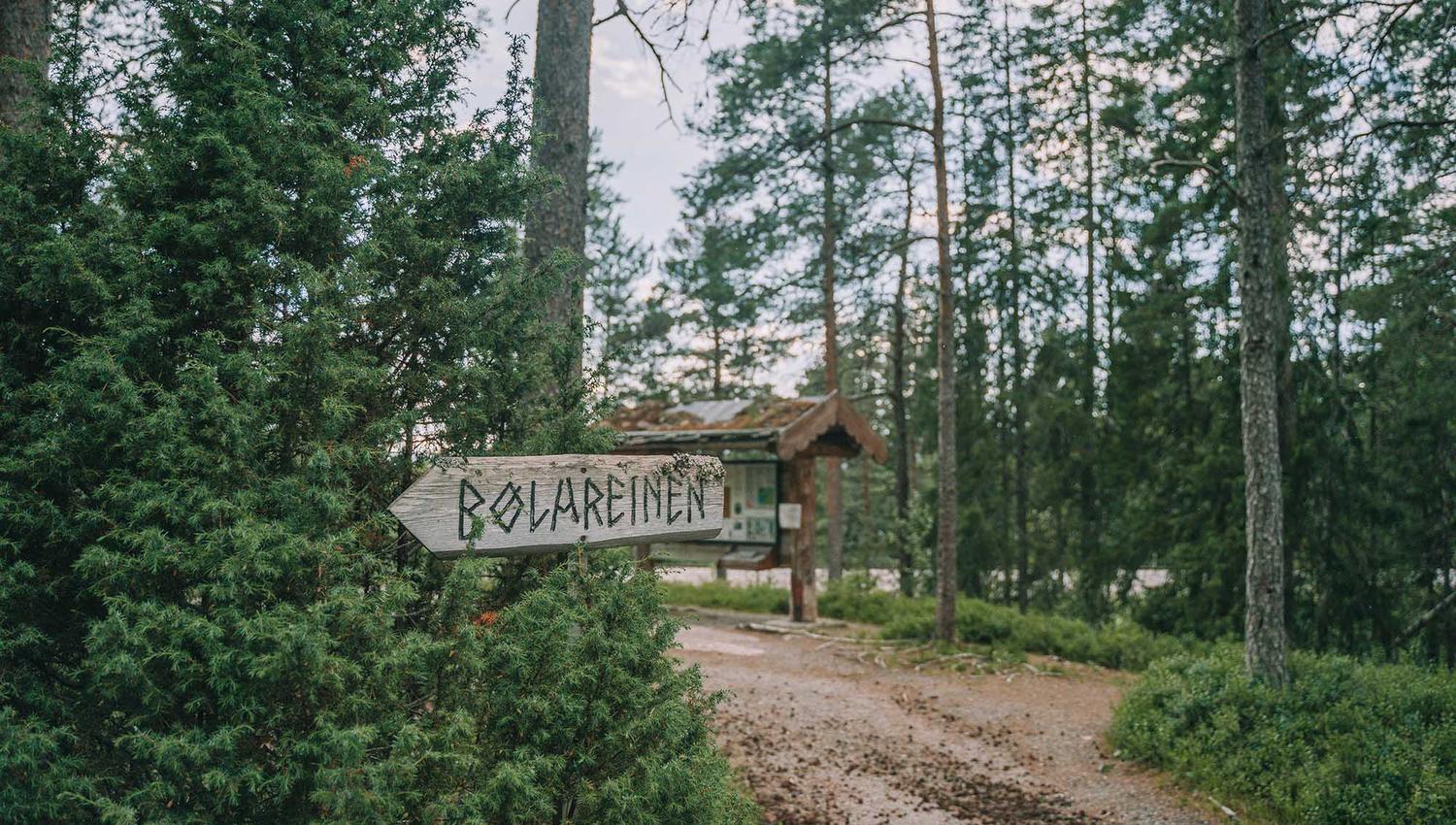 Skilt til Bølareinen