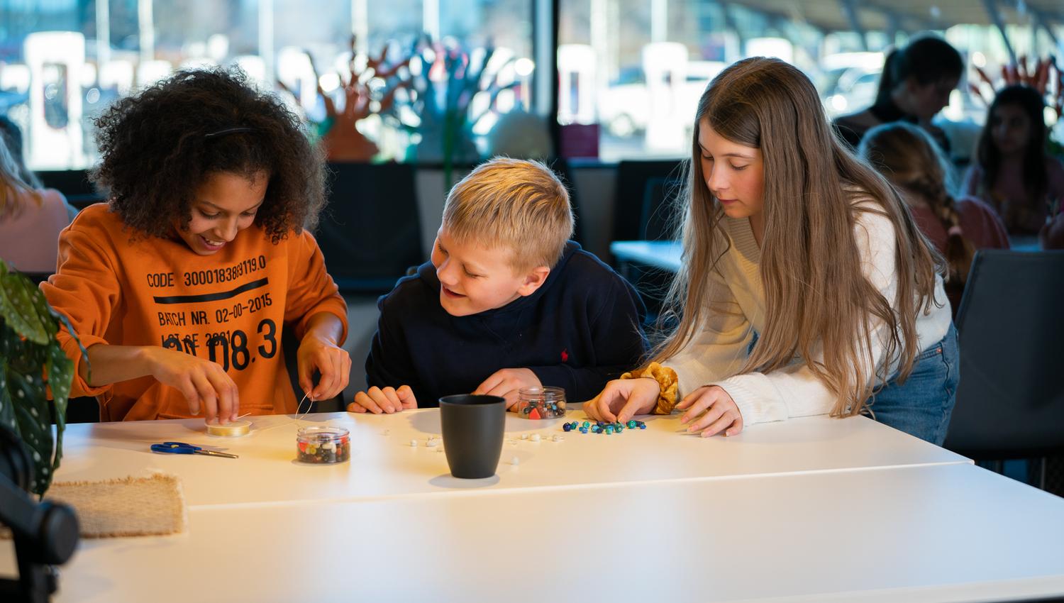 Children who are active - they make something with their hands