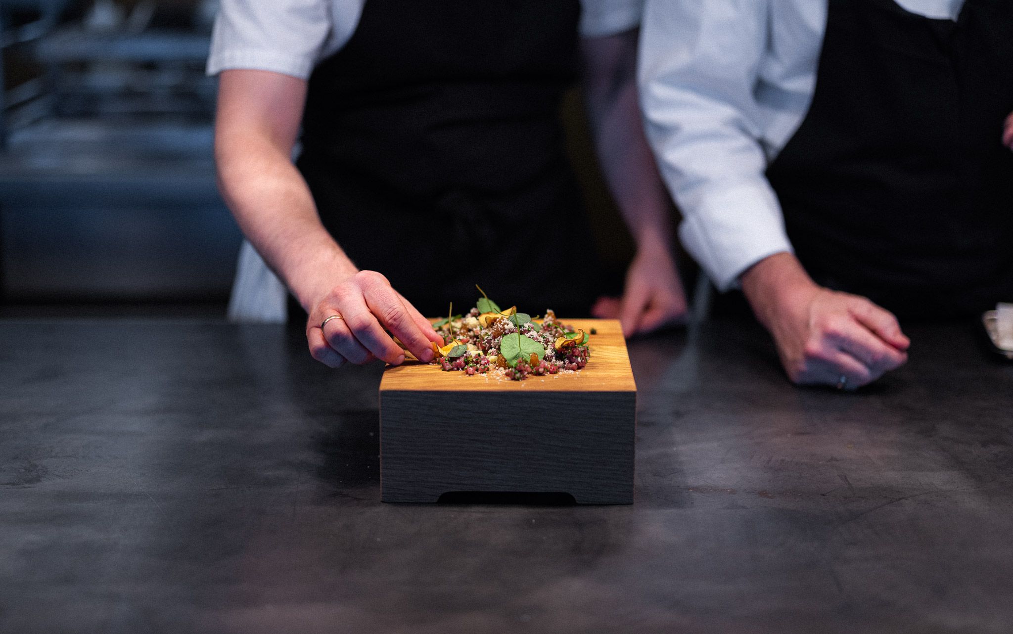 chef preparing nice plate 
