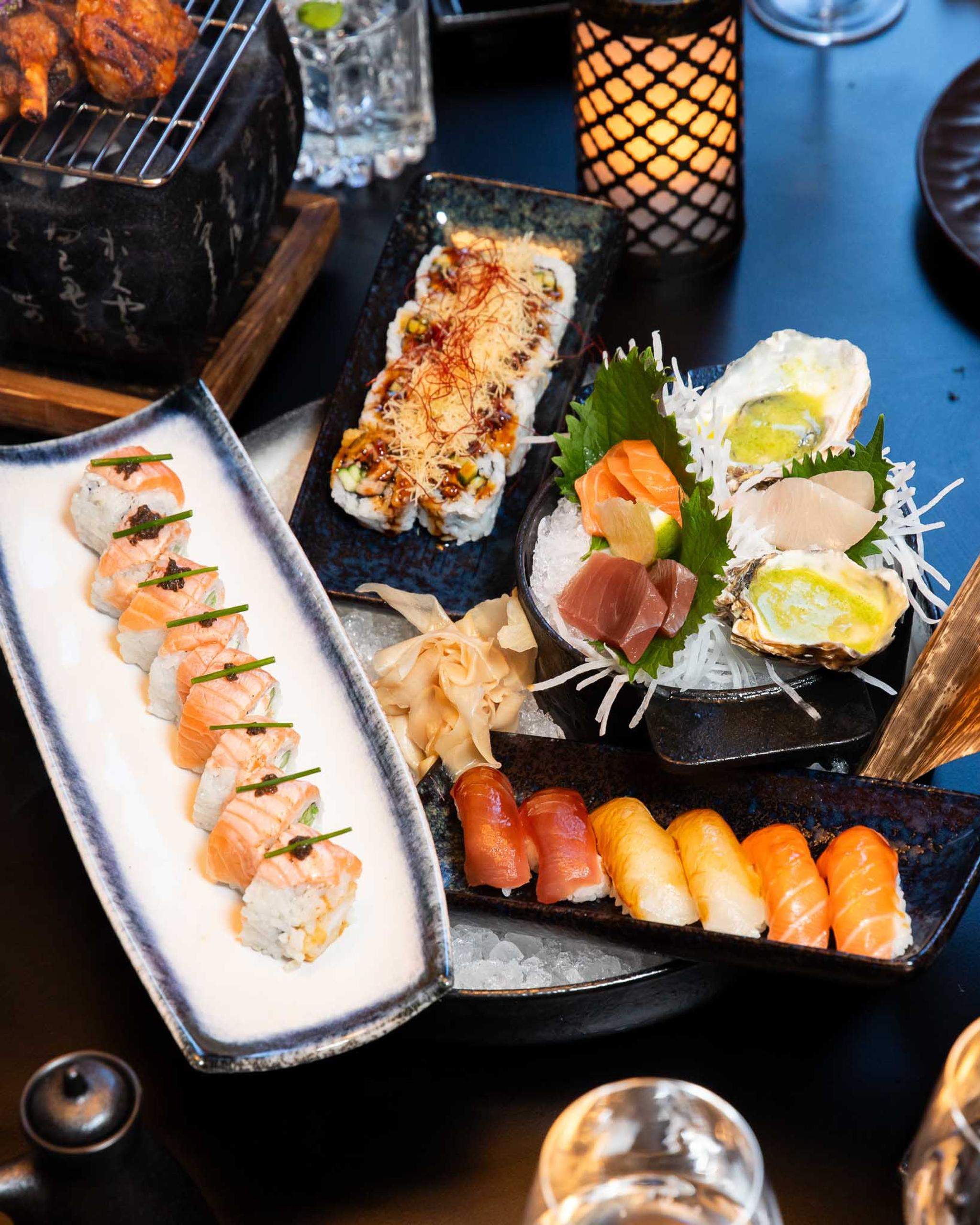 Fat med sushi
