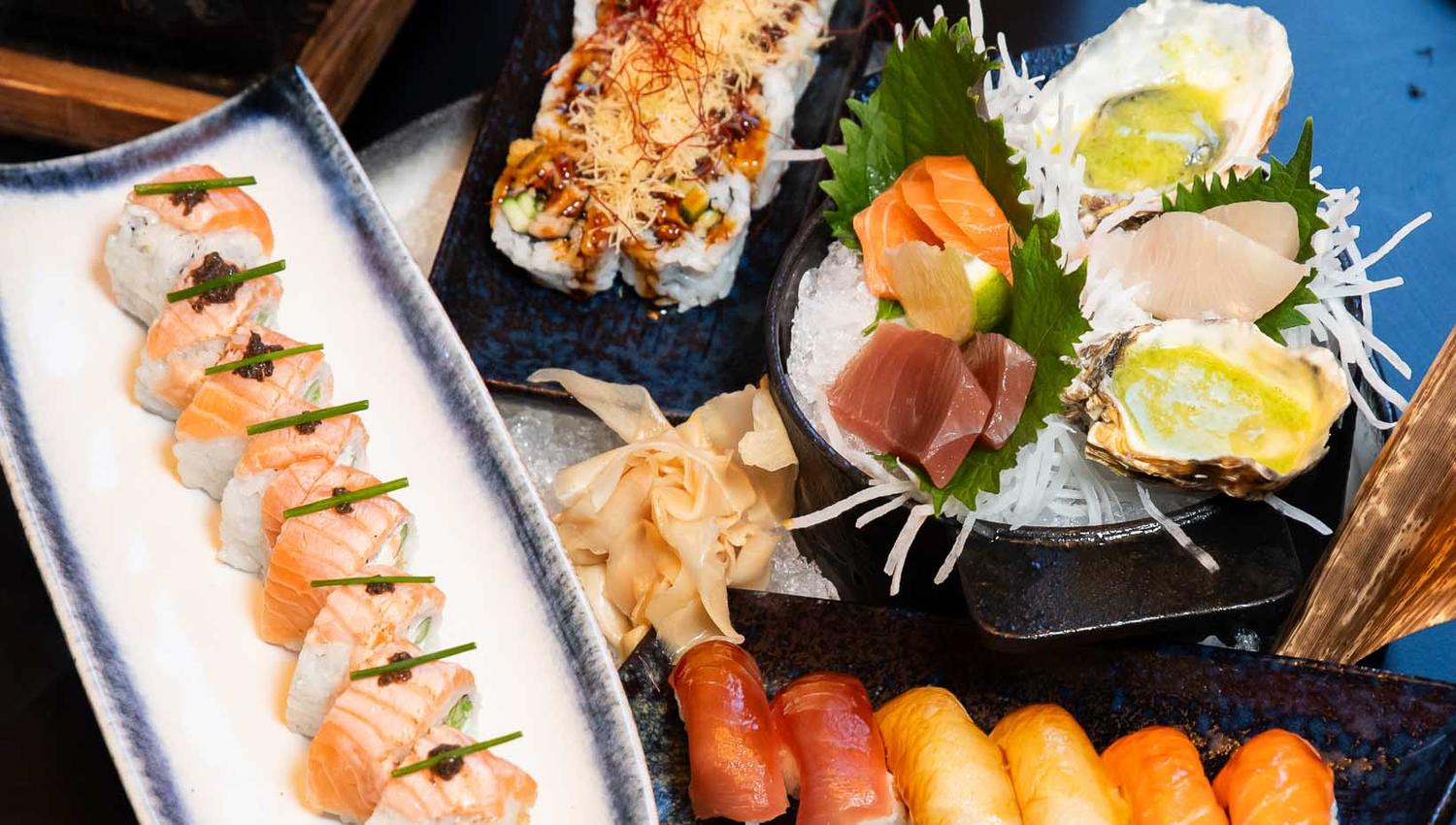 Fat med sushi