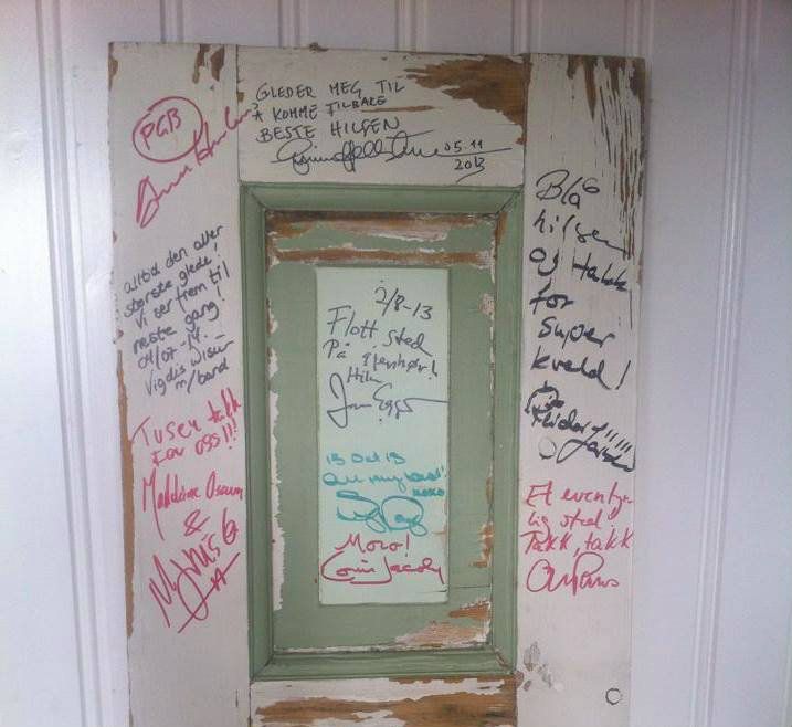 Door with writing