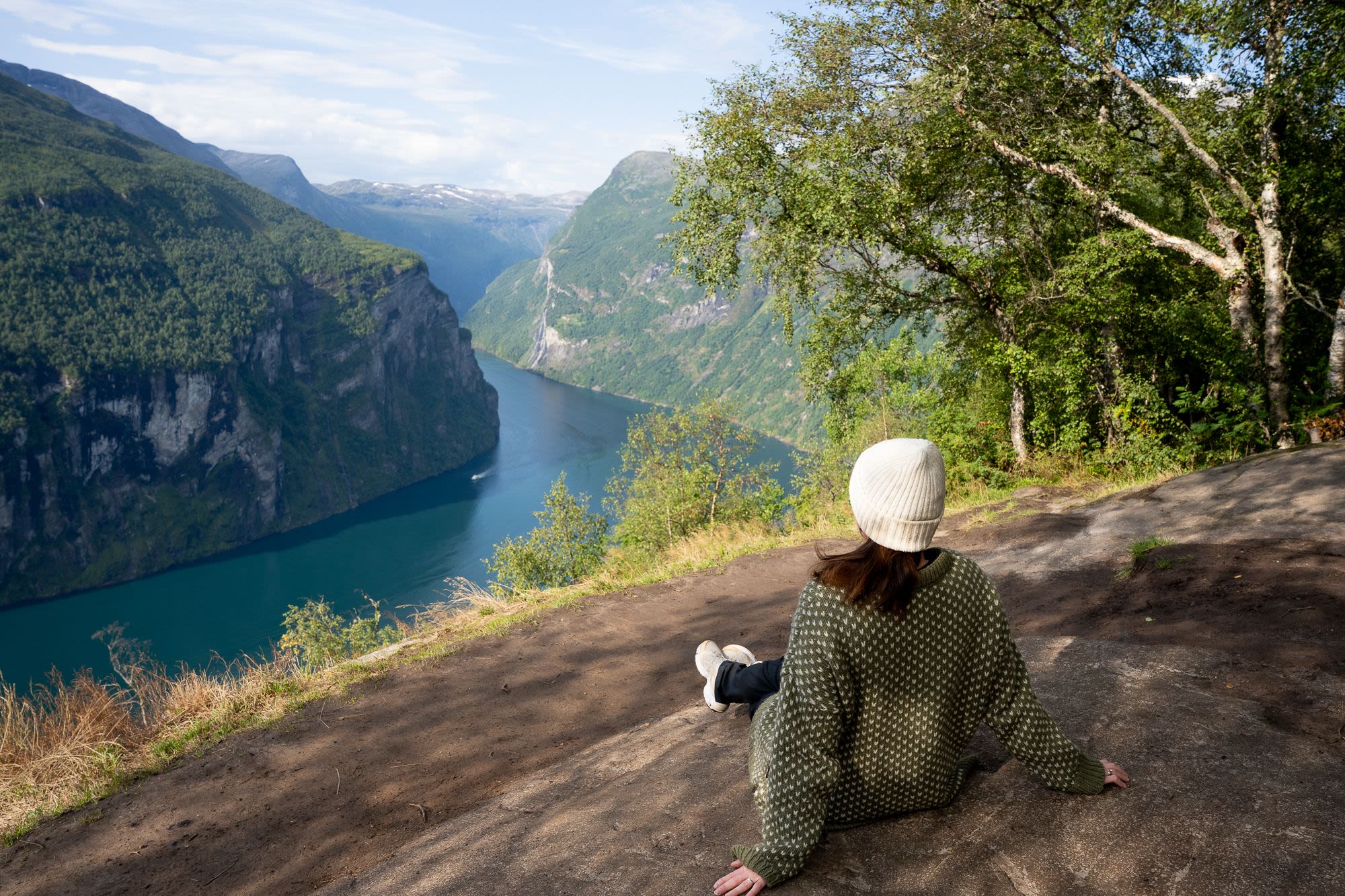 Utsikt over Geirangerfjorden.