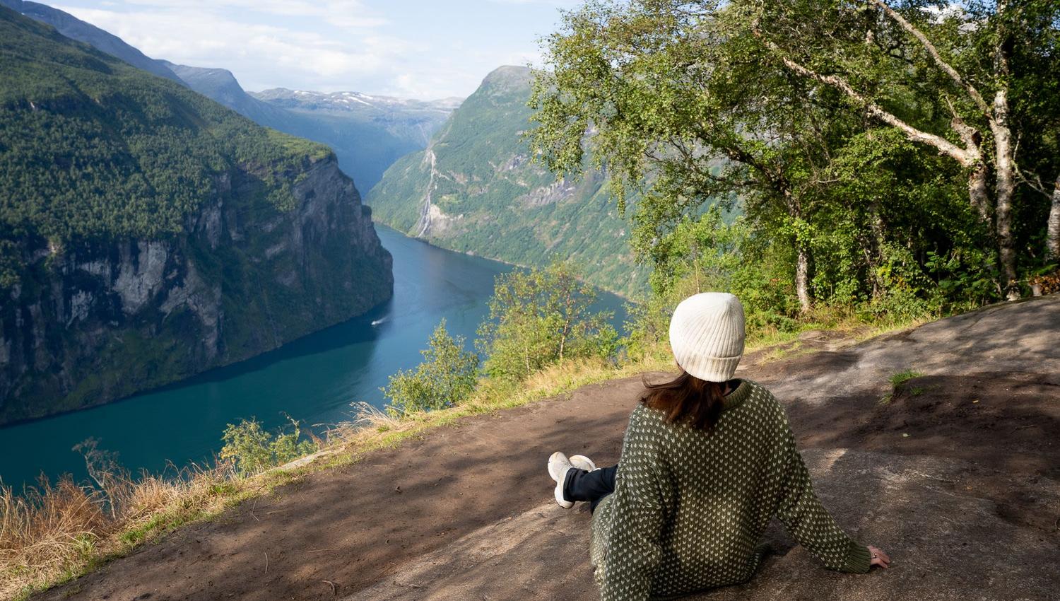 Utsikt over Geirangerfjorden.