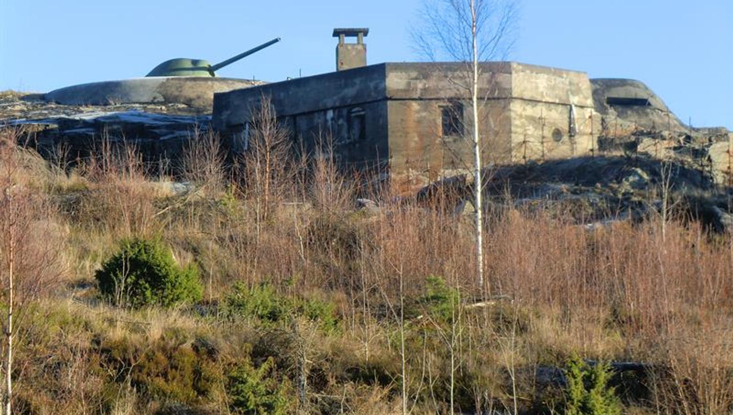 gammel bunker og kanon