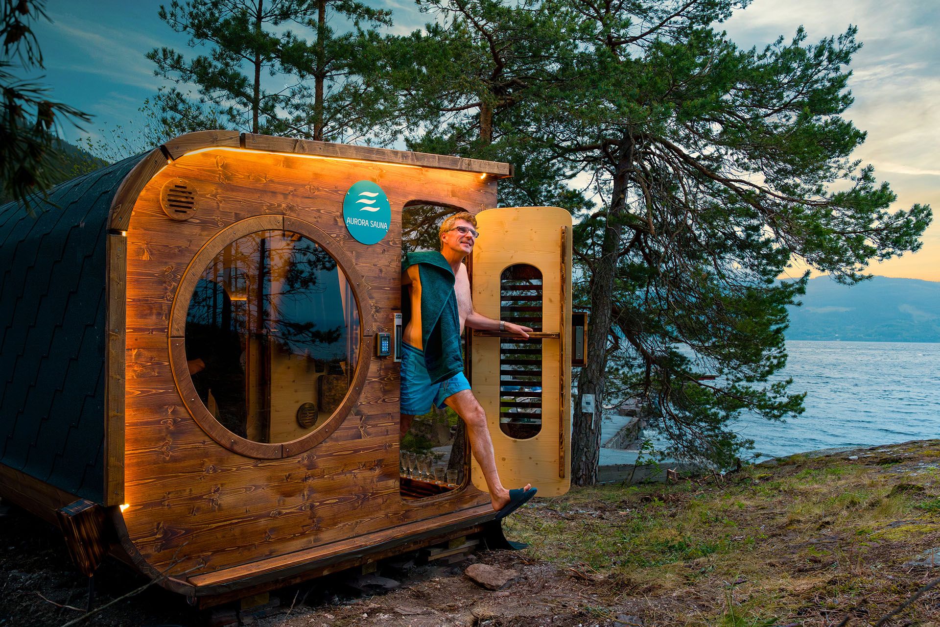 Aurora Sauna - på Vegset camping ved bredden av Snåsavatnet