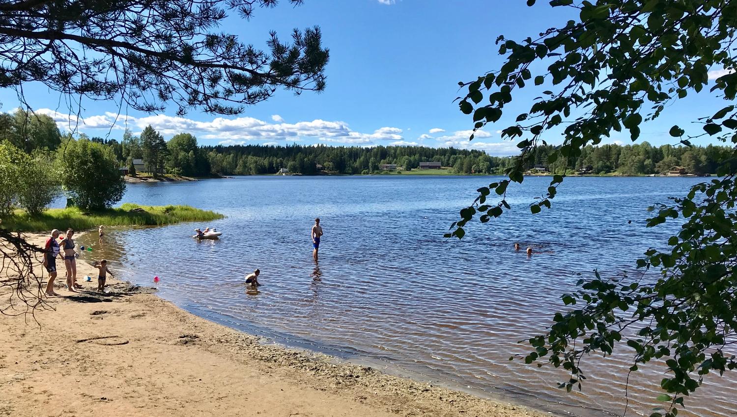 folk på en strand