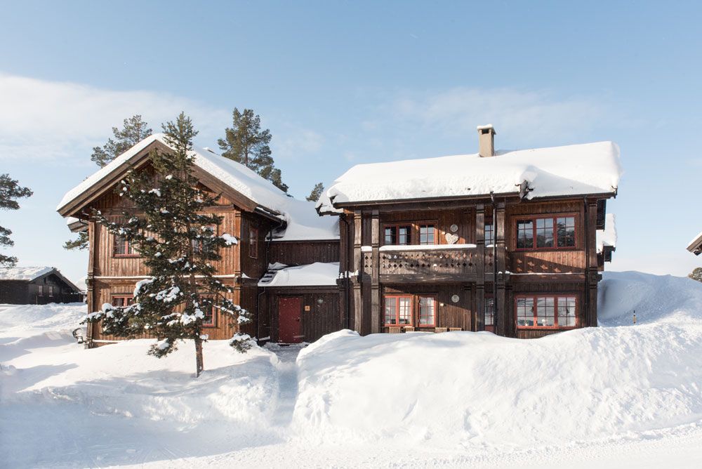 hytte fra Rauland feriesenter om vinteren