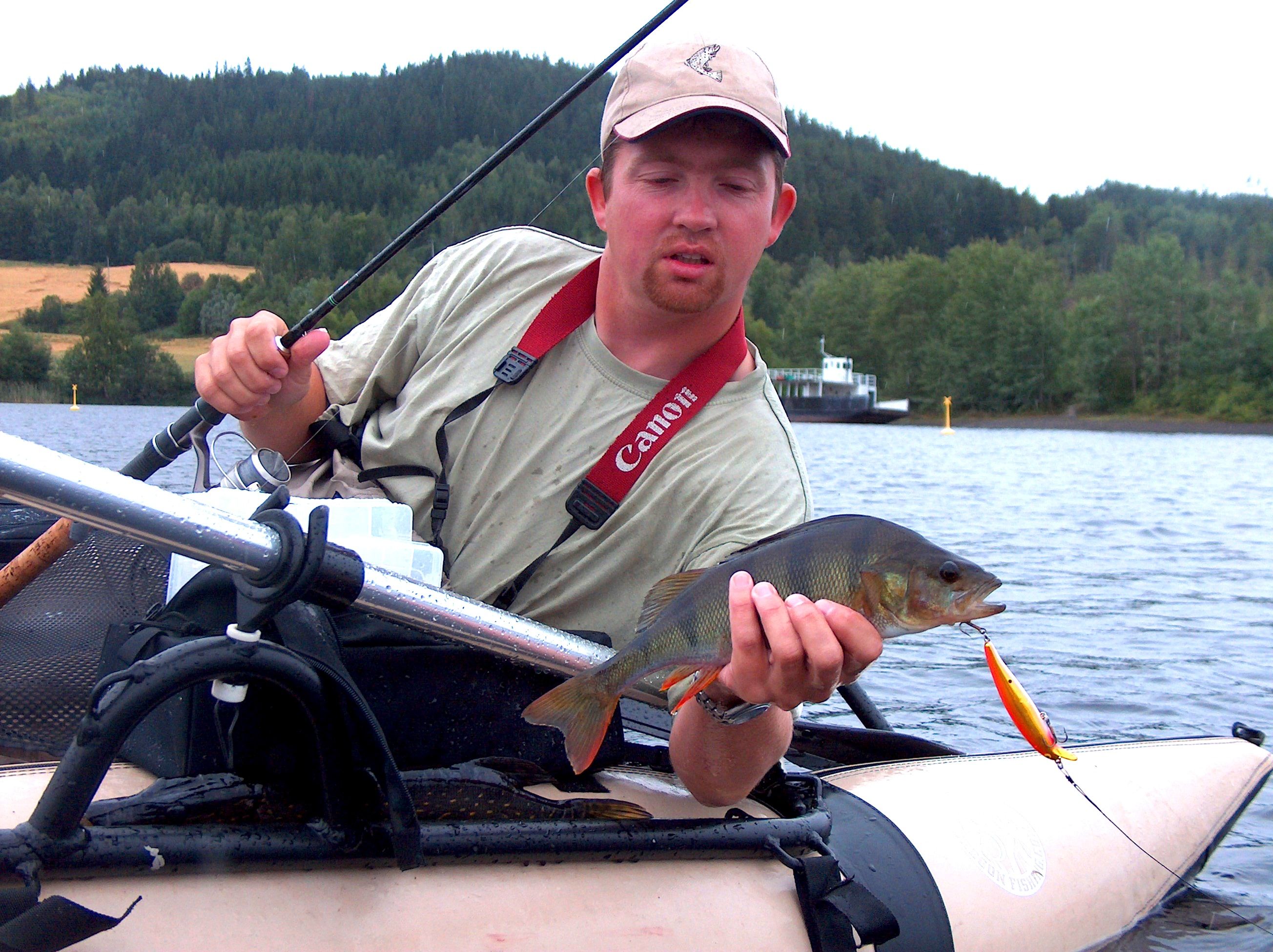 Randsfjorden - Fisker med abbor