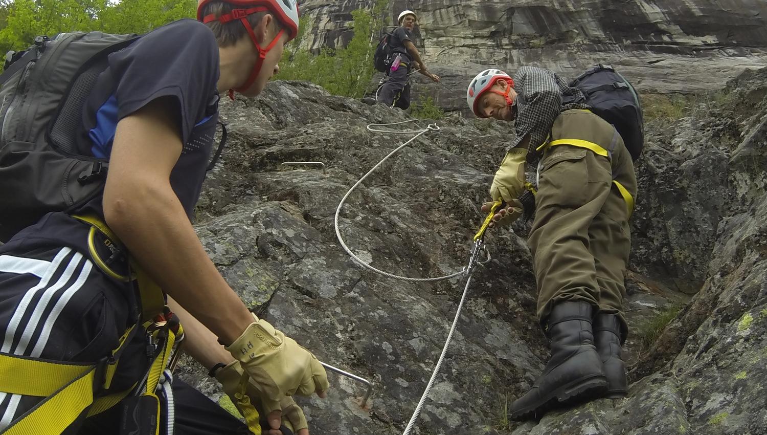 Via ferrata Straumsfjellet, Valle