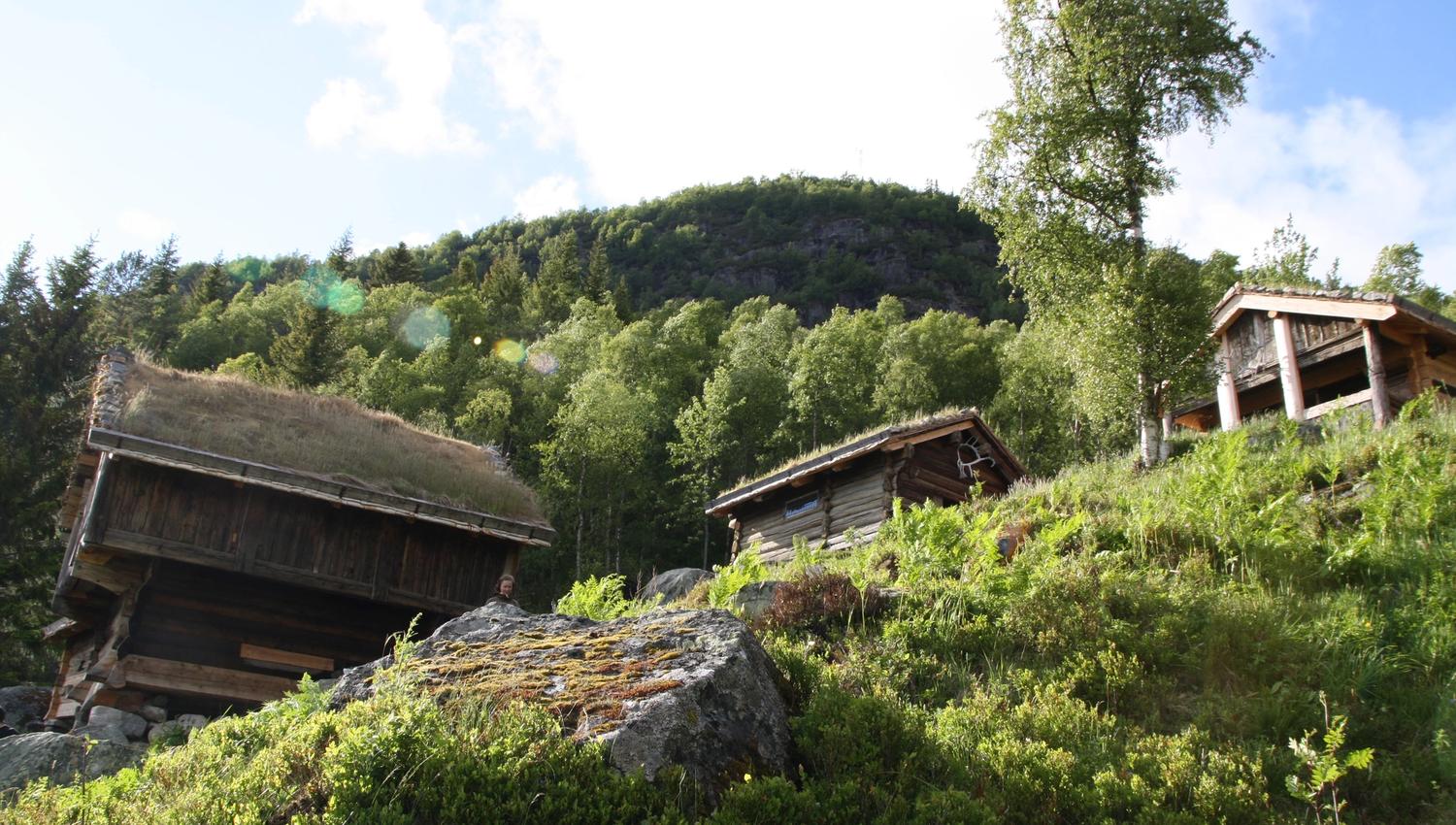 Hulreheimen , gamalt tun i Bykle, Setesdal.