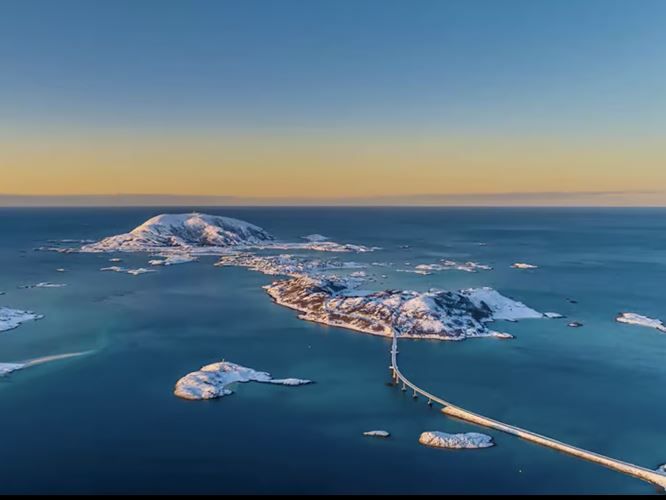 The islands and bridge of Sommarøy