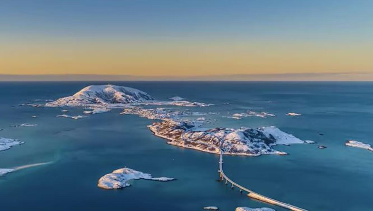 The islands and bridge of Sommarøy
