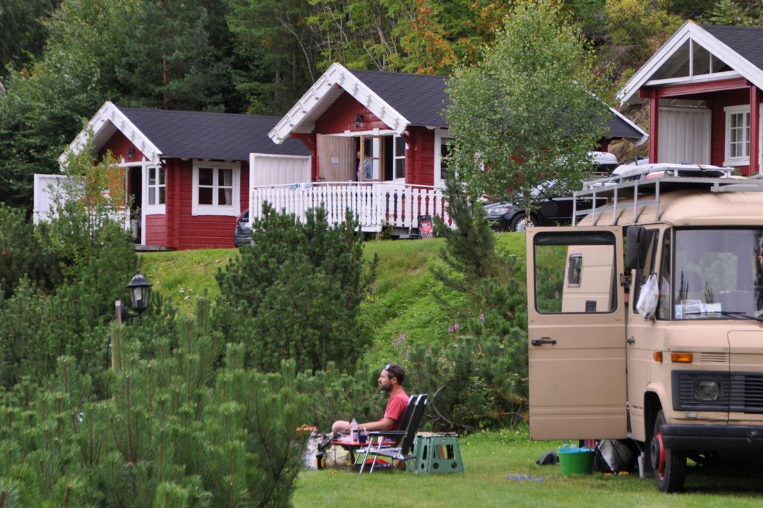 hytter på Lystang Camping