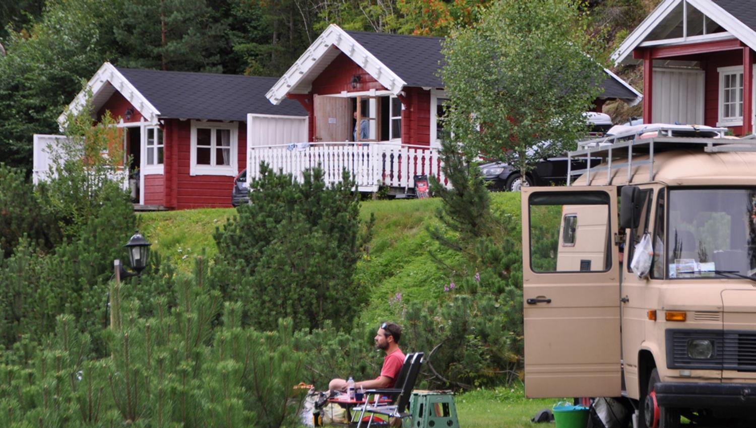 hytter på Lystang Camping