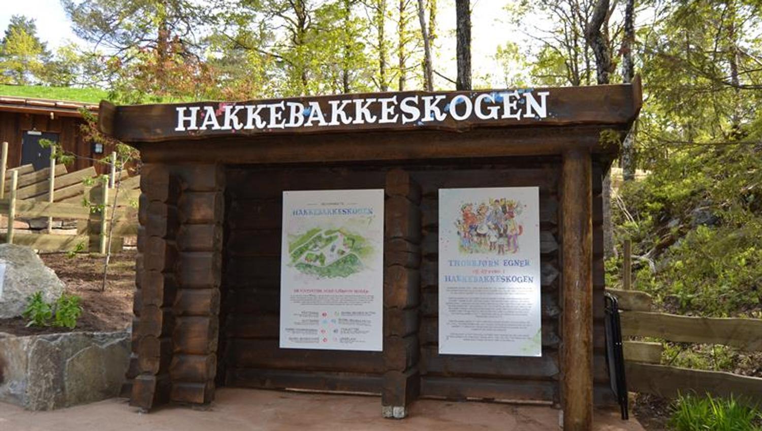 Skilt Hakkebakkeskoven