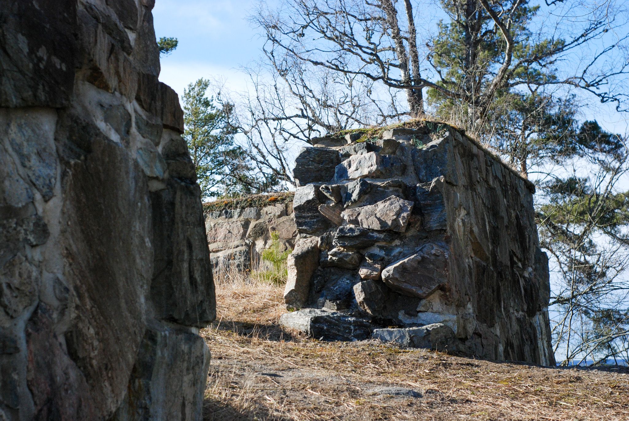 vegg i fortet
