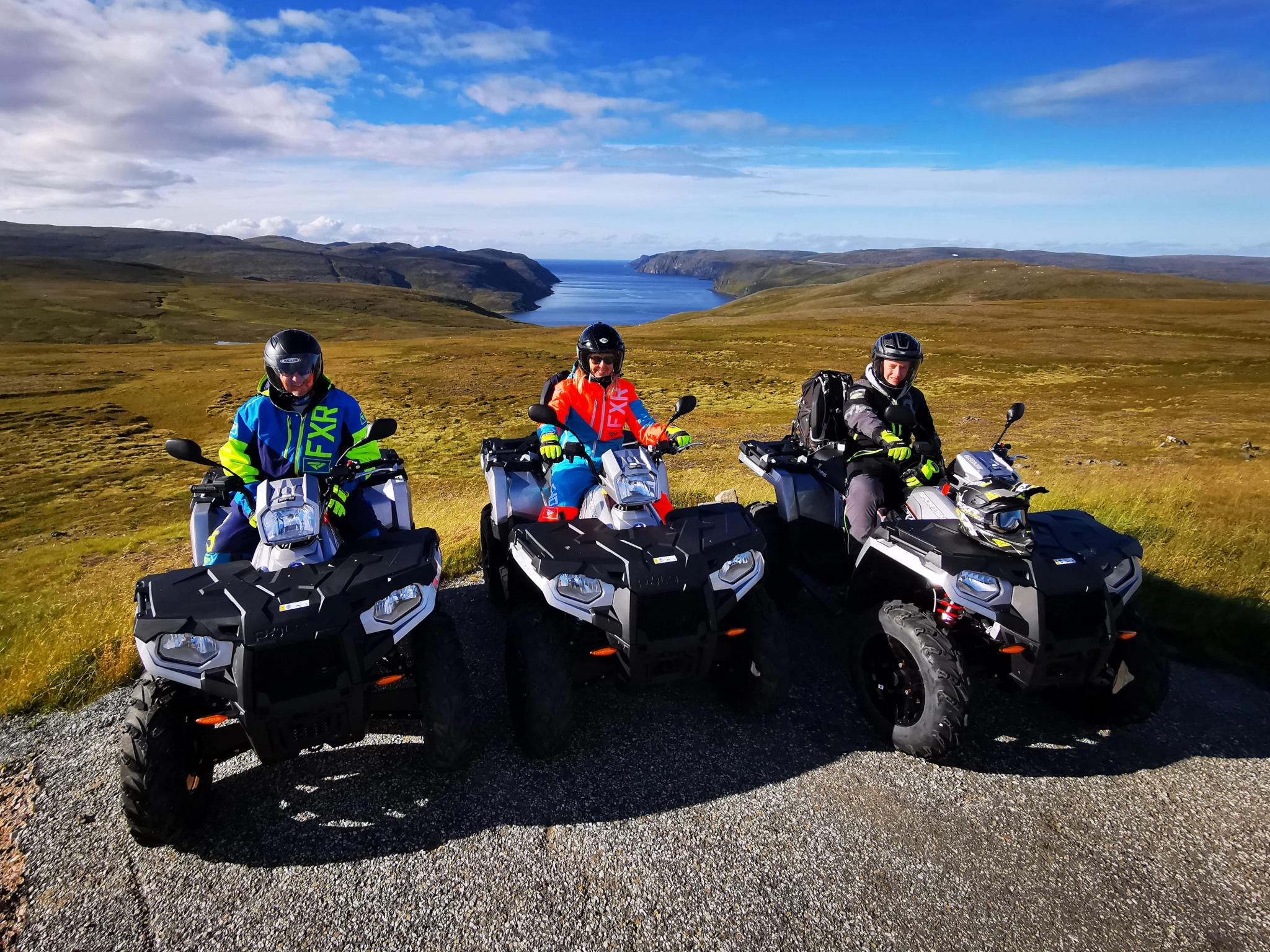 ATV-ride into the midnight sunny nights of North Cape