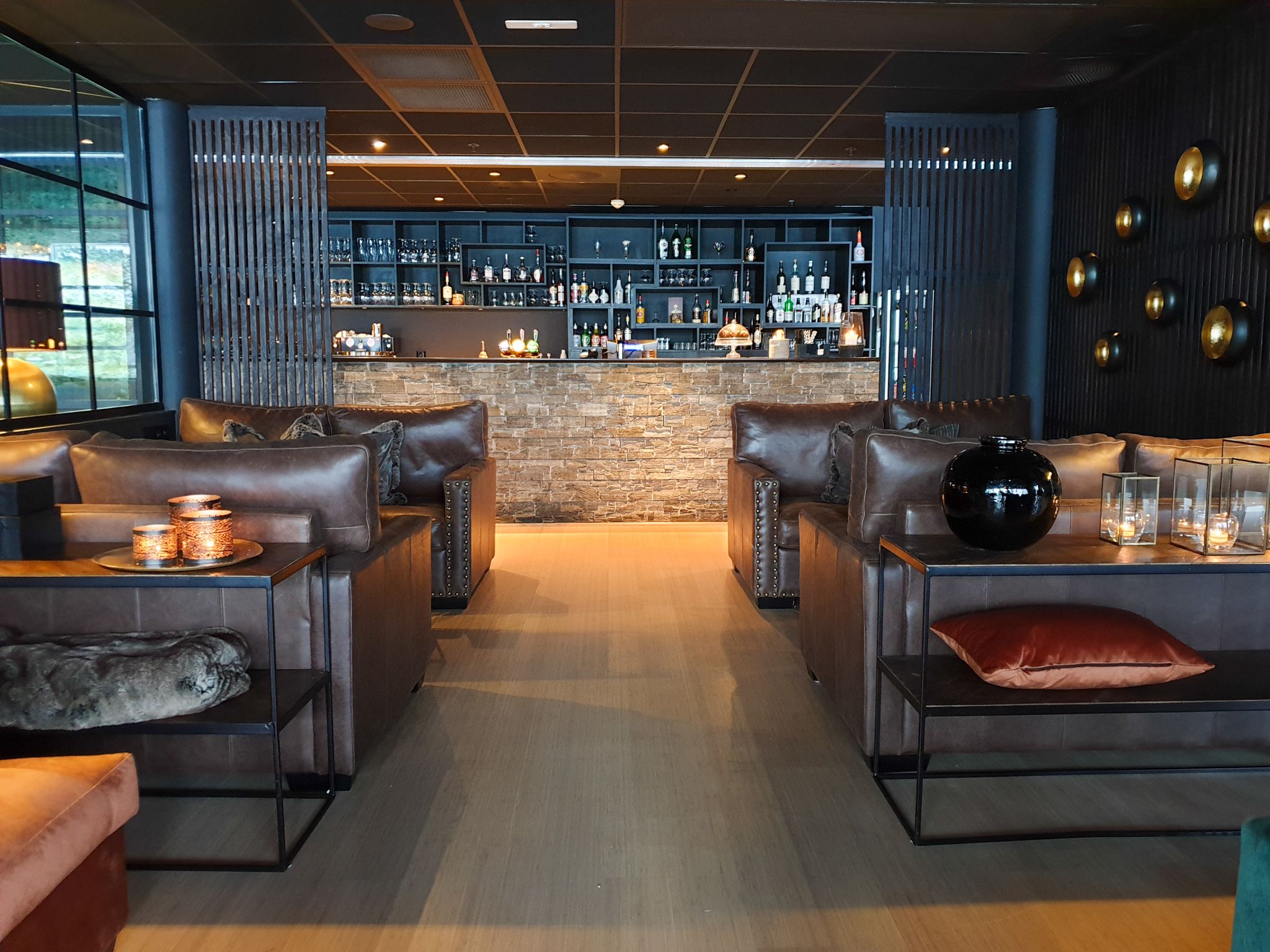 Sofa seats and bar