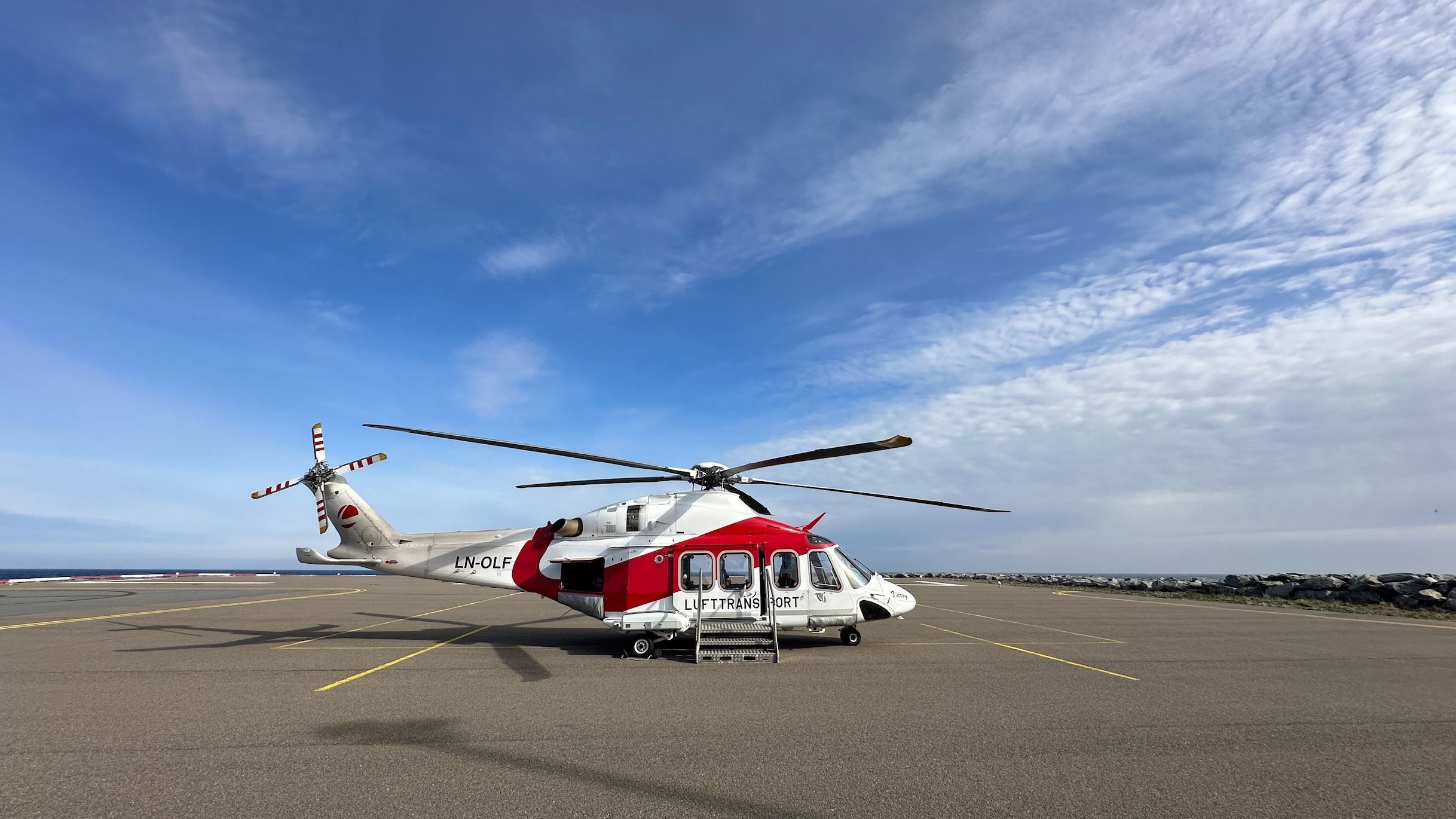 Det er daglige avganger med helikopter fra Bodø til Værøy