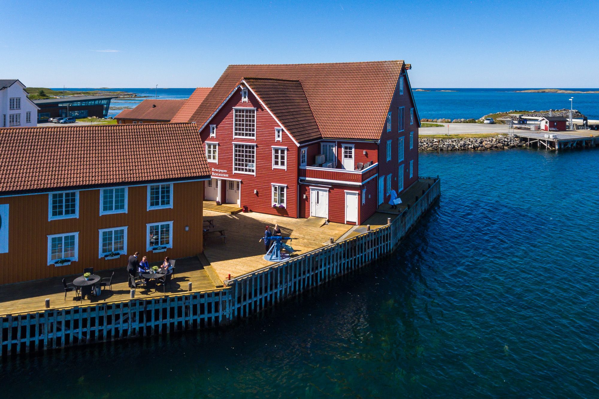 Restaurant Sjøhuset på Finnøya i flotte omgivelser