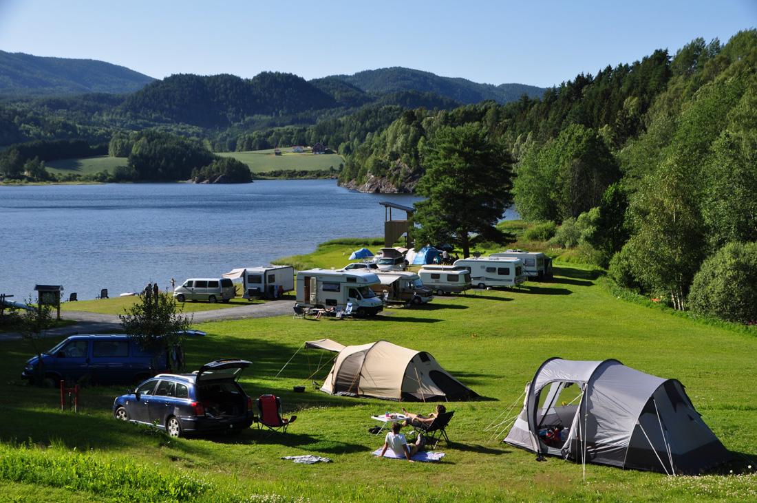tents and campers at Lystang Camping