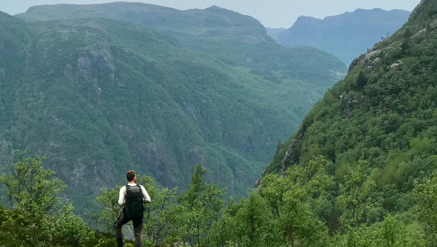 Ramnstoknuten is surrounded by green