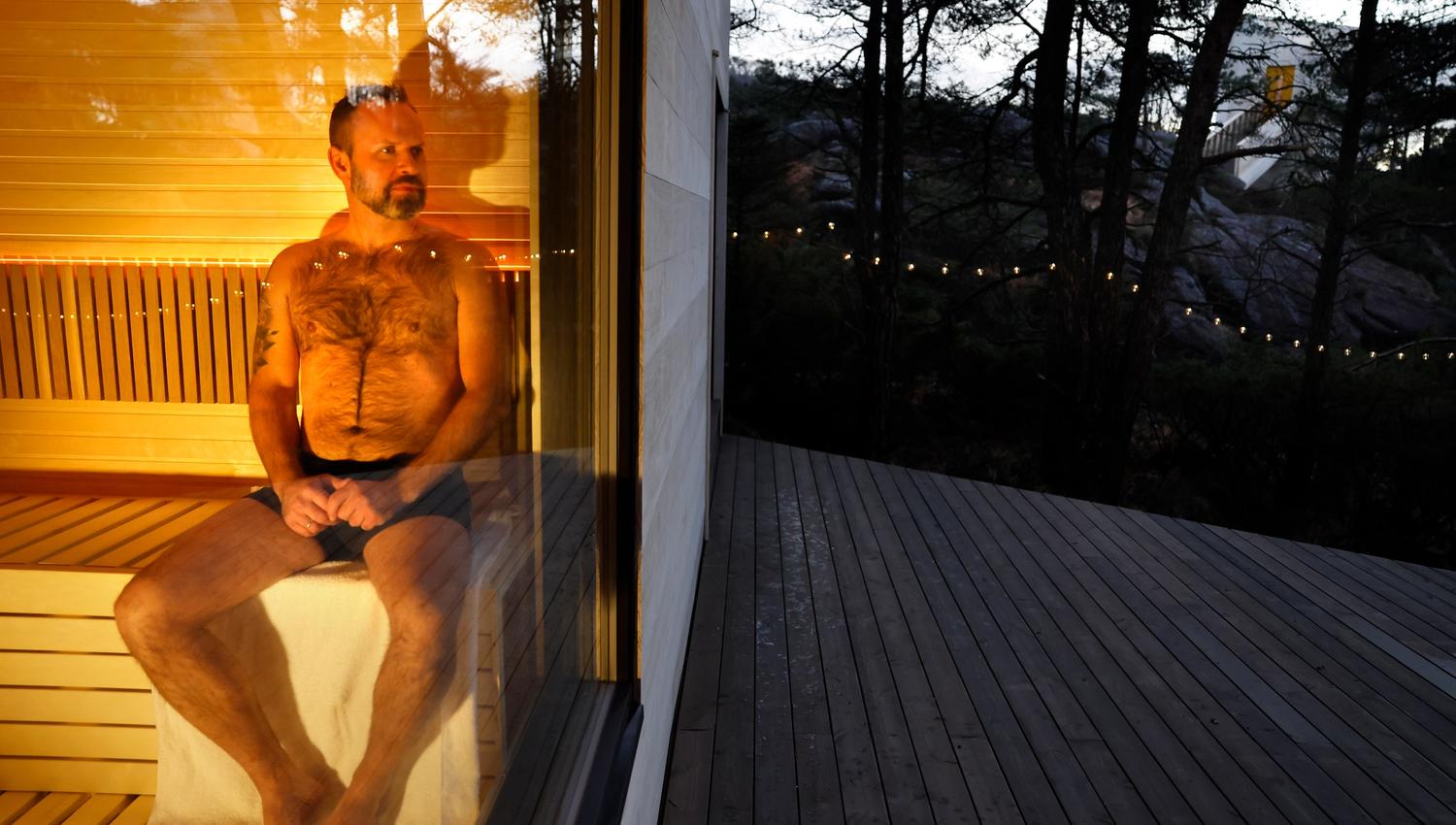 Avslapning i saunaen