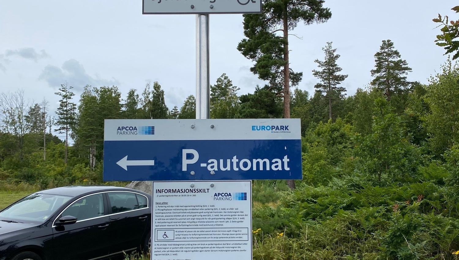 Arendal Bobilparkering infoskilt Salingen 20 Hisøy