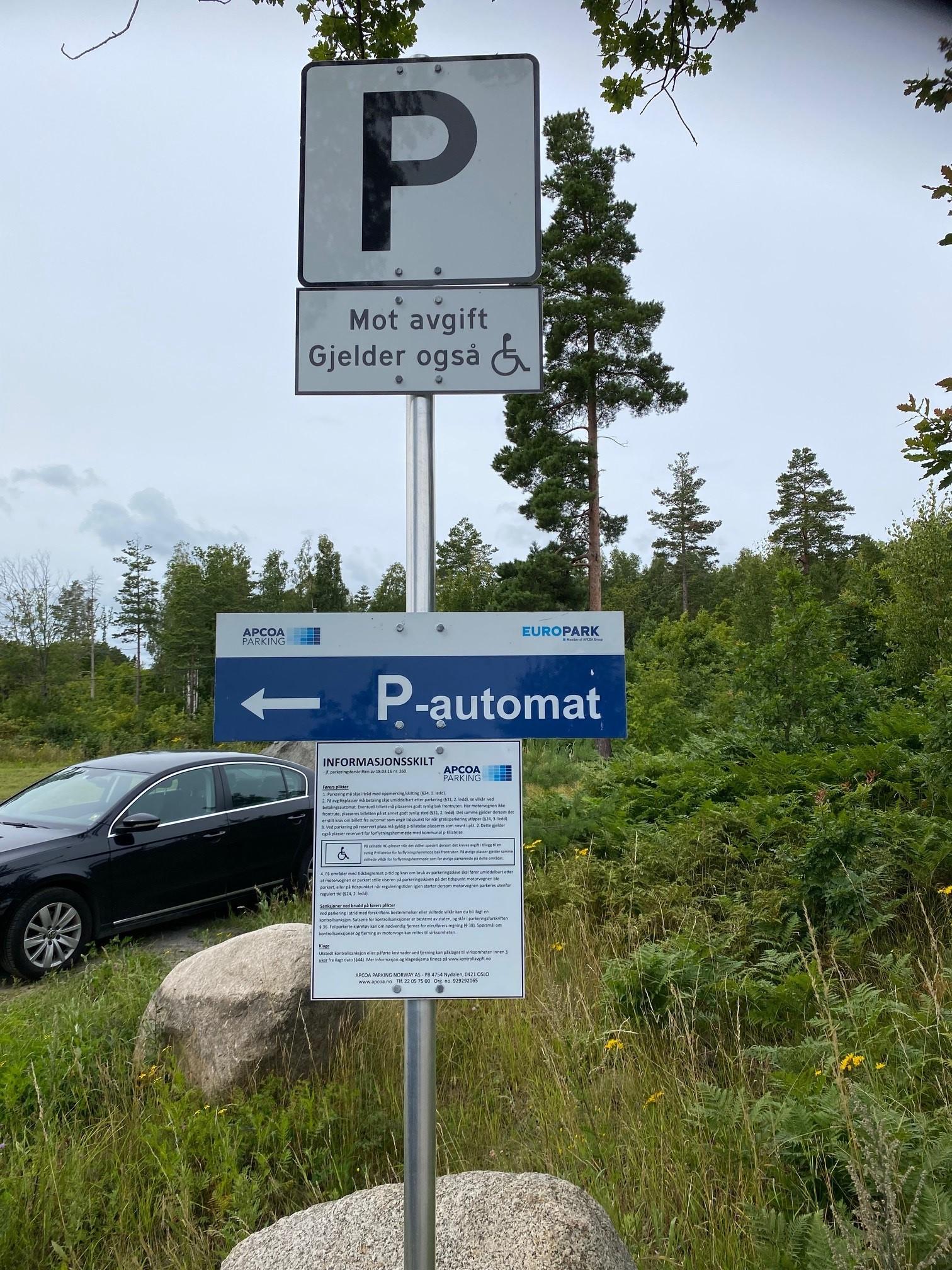 Arendal Bobilparkering infoskilt Salingen 20 Hisøy