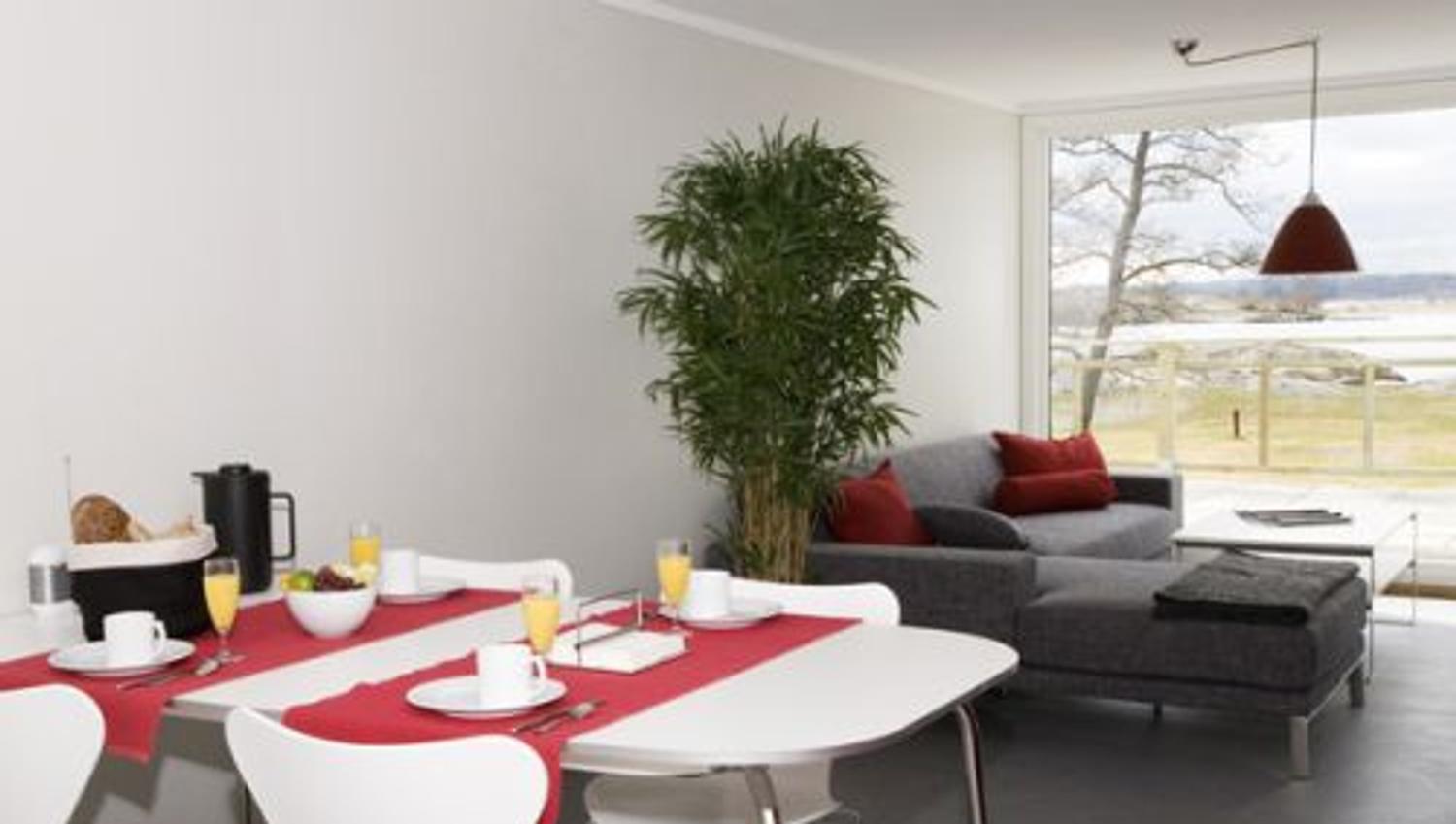 Dining group and sofa corner