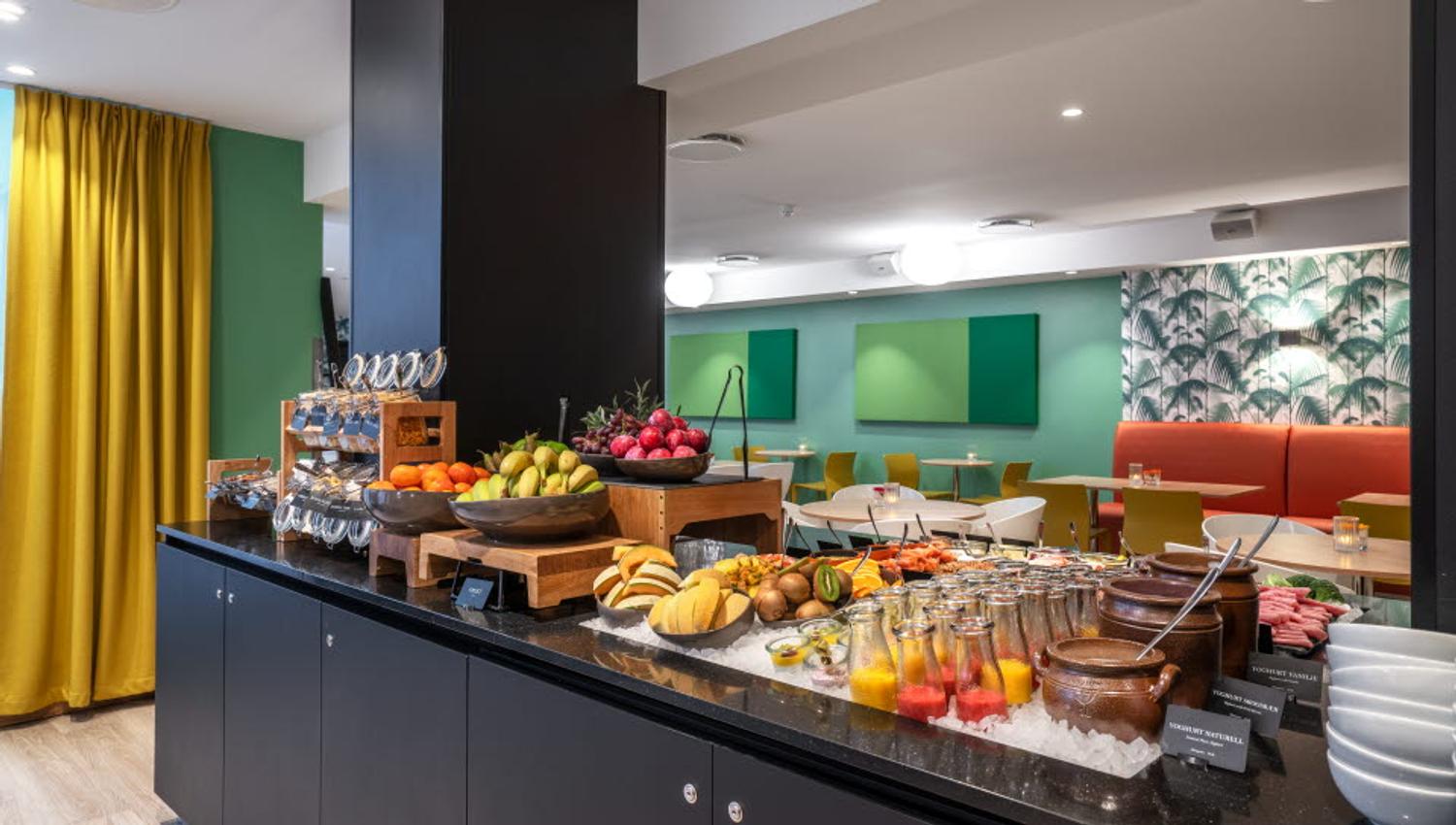 Breakfast buffet.