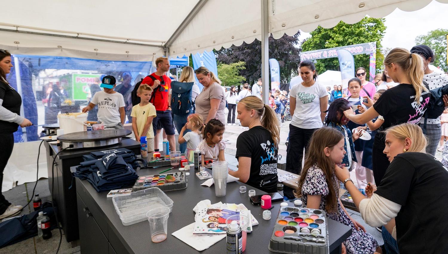 Ansiktsmaling på Sørlandets Matfestival