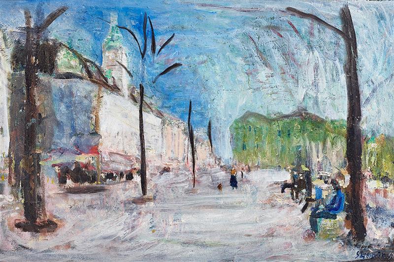 Painting of Karl Johans gate