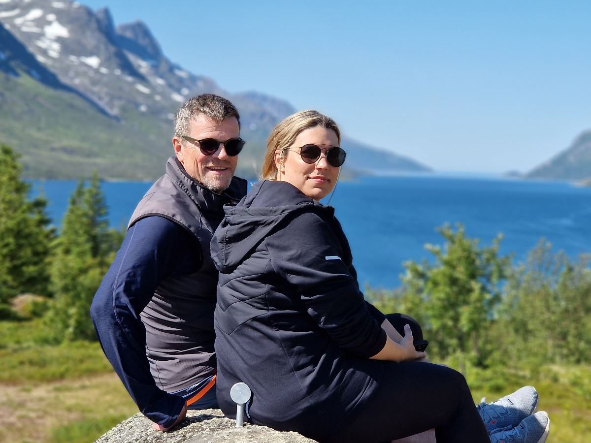 A couple enjoying the view