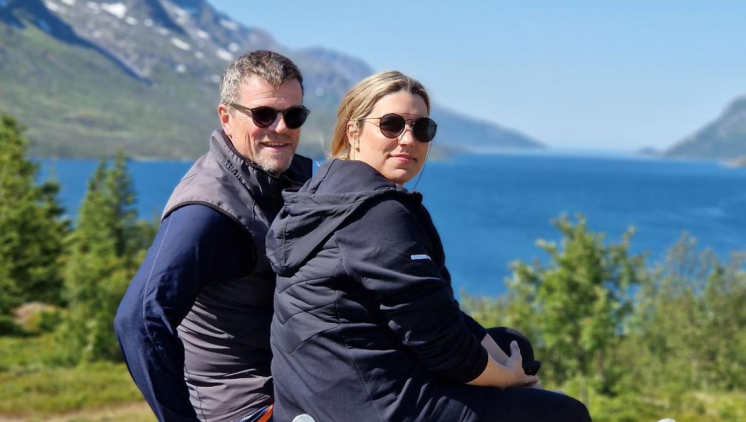 A couple enjoying the view