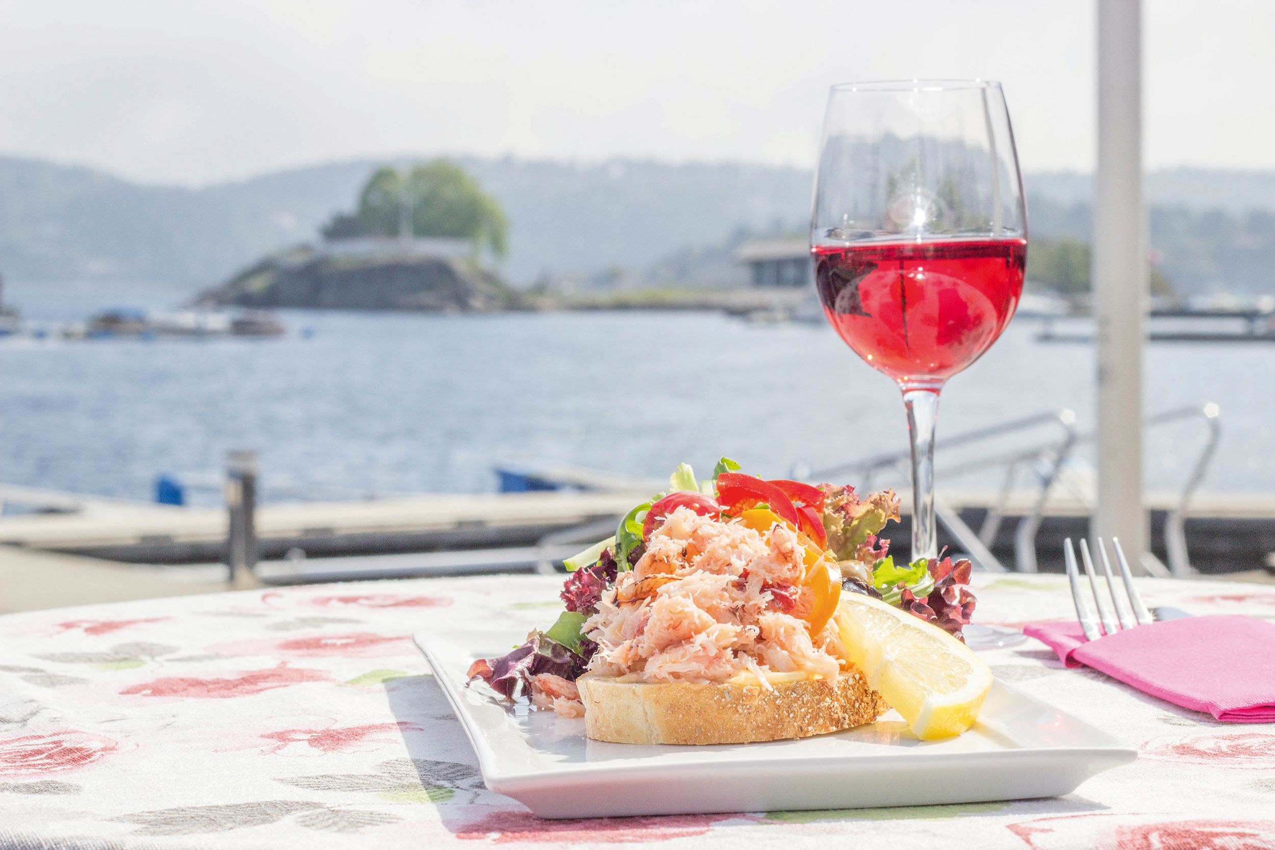 Haven restaurant lunsj og utsikt