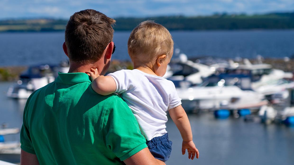 Båthavna i Evjua Strandpark