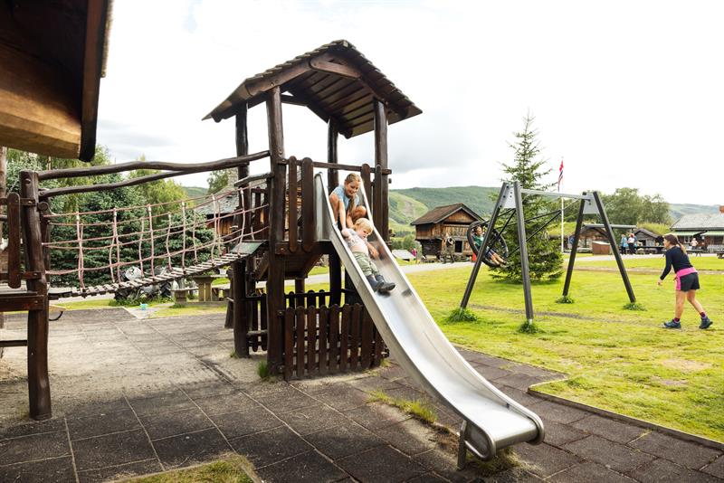 Slide and playground at Geilojordet. 