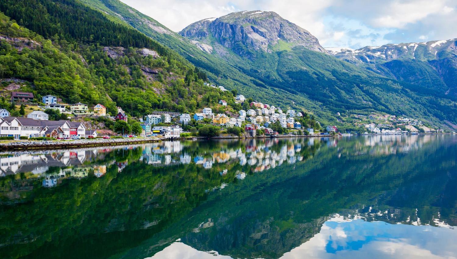 A view of Odda from the Hardangerfjord